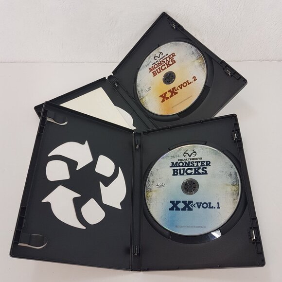 Set of 2 Hunting DVDs Realtree Monster Bucks XX Volumes 1 & 2 - Picture 2 of 4